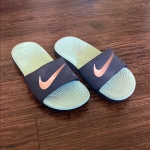 Nike Slide Sandals with Green Soles